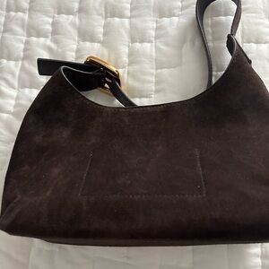 Madewell Brown Suede Shoulder Bag